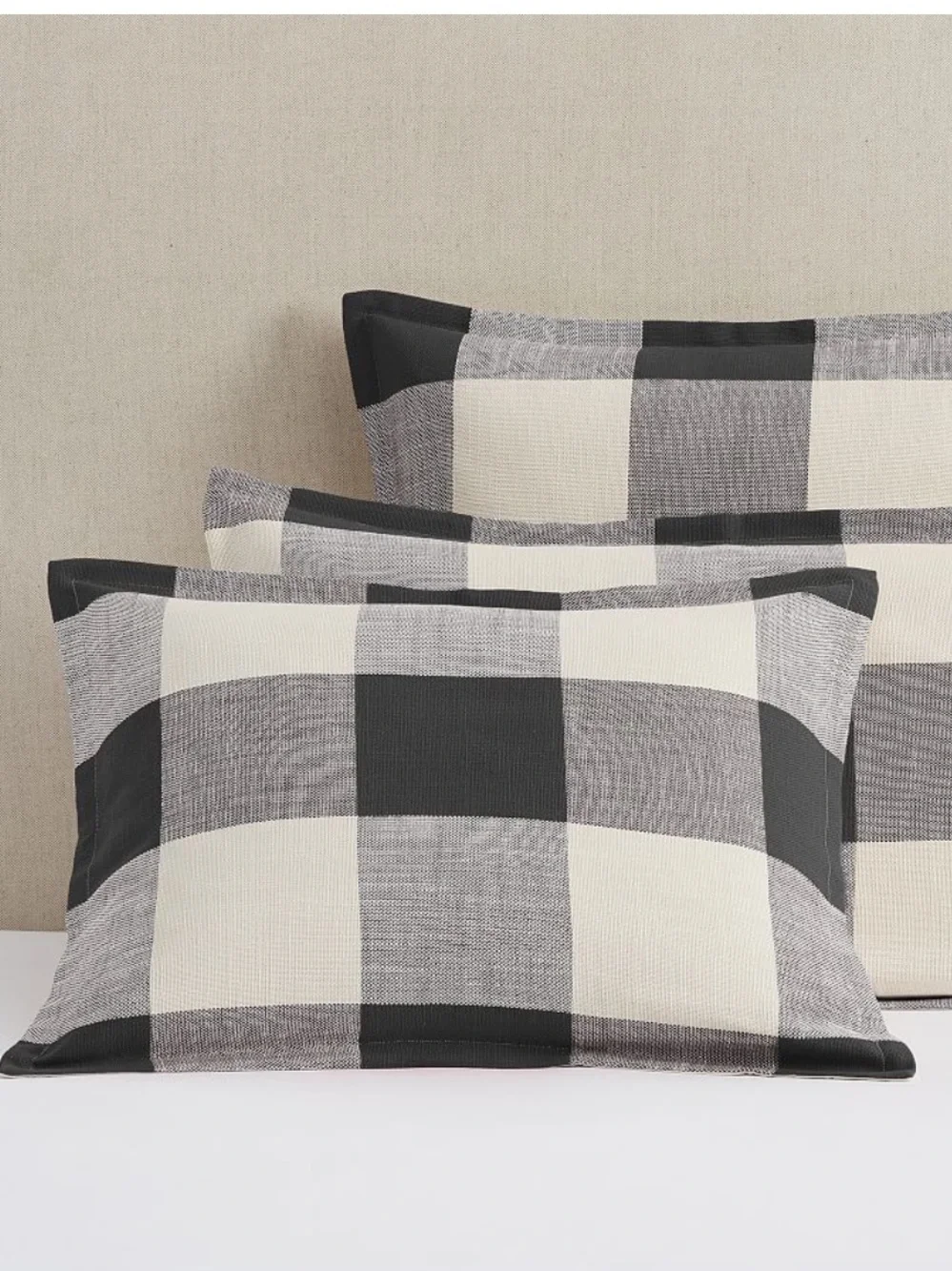 Pottery Barn Bryce Buffalo Check Set of King Pillow Shams